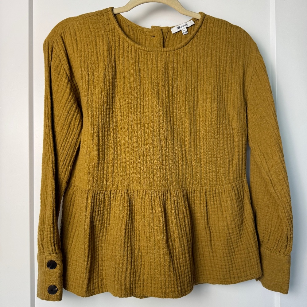 Madewell Peplum Gauze Top